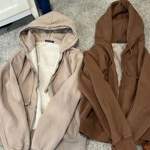 Brandy Melville Zip Up Jacket Set